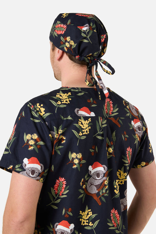 Scrubs With Love - CHRISTMAS KOALA NAVY SCRUB HAT - navy