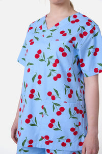 Scrubs With Love - CHERRY SCRUB SET - blue