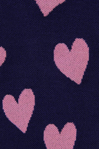 Scrubs With Love - Navy hearts Compression socks - navy