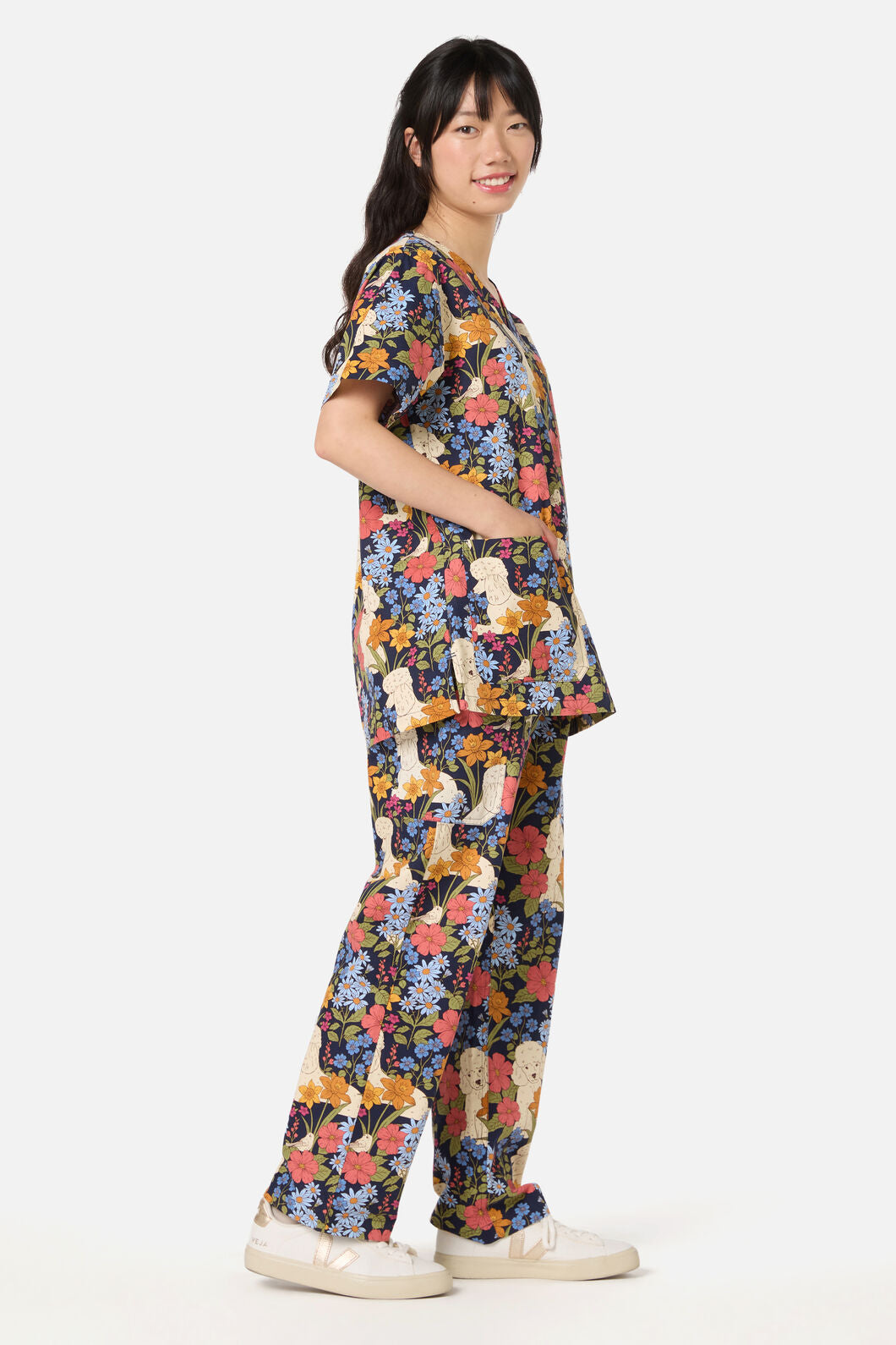 Scrubs With Love - Poodle scrub set - navy