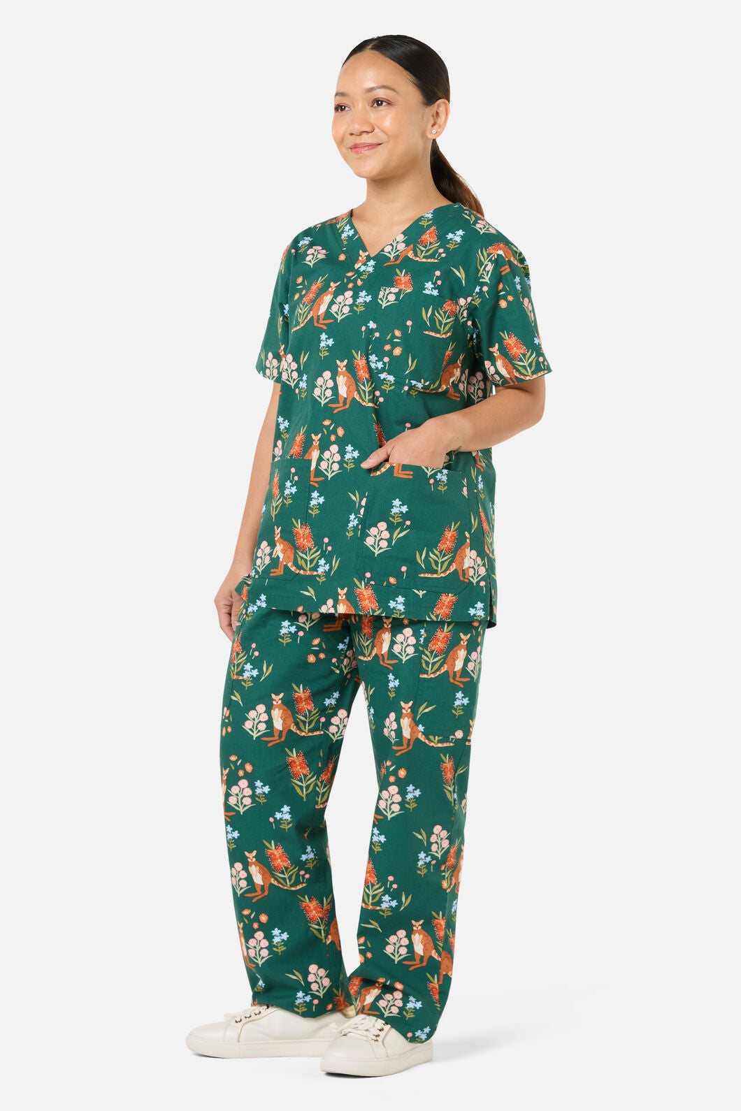 Scrubs With Love - Rock Wallaby Scrub Set - green