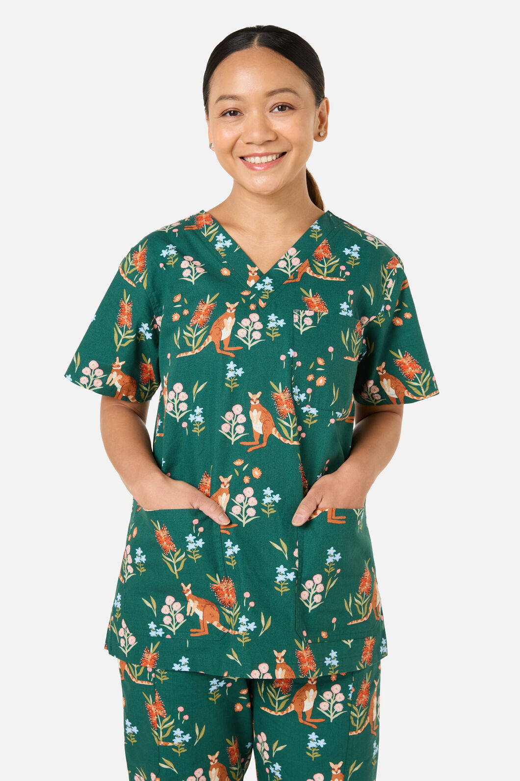 Scrubs With Love - Rock Wallaby Scrub Set - green