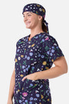 Scrubs With Love - Spring Garden Scrub Hat - indigo