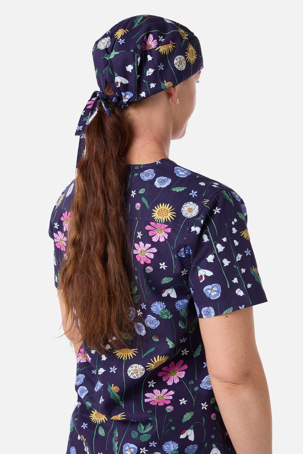 Scrubs With Love - Spring Garden Scrub Hat - indigo