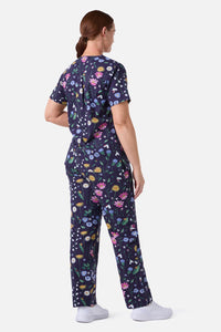 Scrubs With Love - Spring Garden Scrub Set - indigo