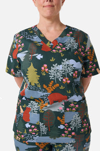Scrubs With Love - Woodland Bear Scrub Set - green
