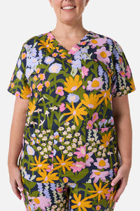 Scrubs With Love - Painted Garden Scrub Set - navy