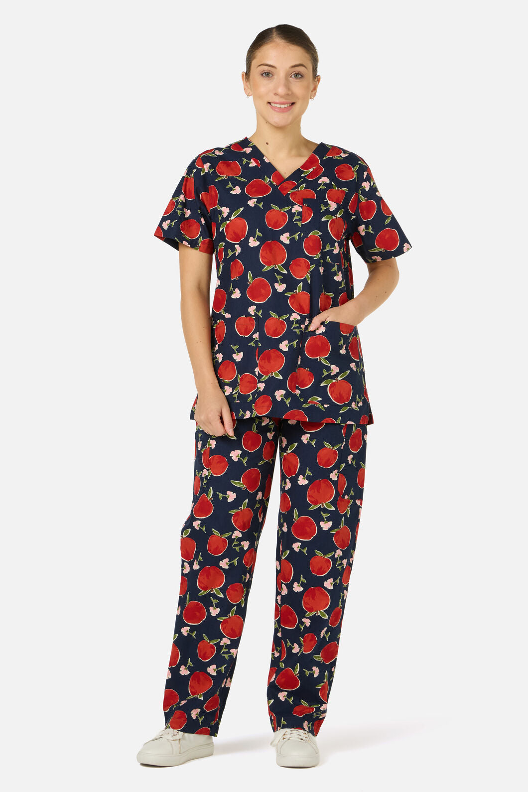 Scrubs With Love - Sweet Apple Scrub Set - navy