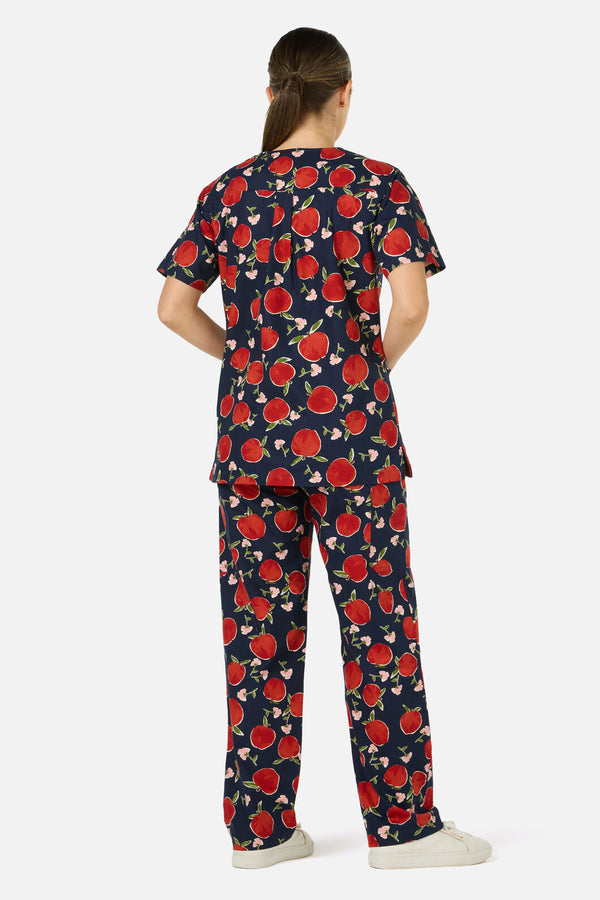Scrubs With Love - Sweet Apple Scrub Set - navy