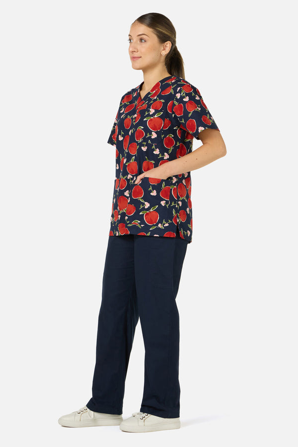 Scrubs With Love - Sweet Apple top&pant scrub set - navy