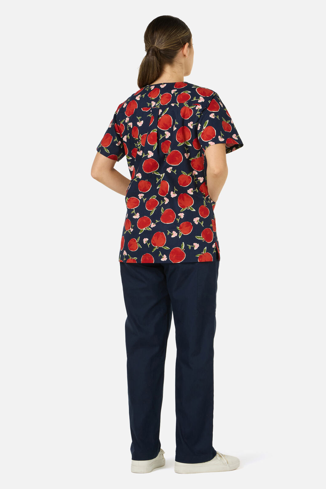 Scrubs With Love - Sweet Apple top&pant scrub set - navy