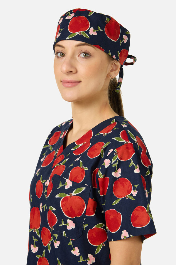 Scrubs With Love - Sweet Apple scrub hat - navy