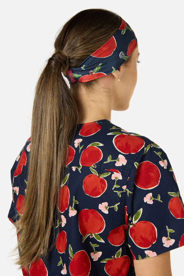Scrubs With Love - Sweet Apple Scrub Headband - navy