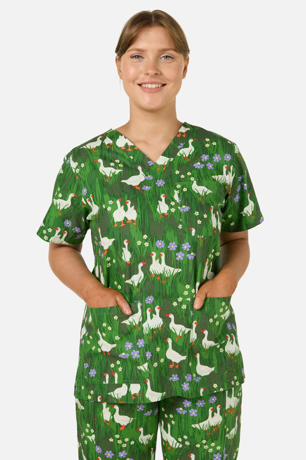 Scrubs With Love - Lucy Goosey scrub set - green