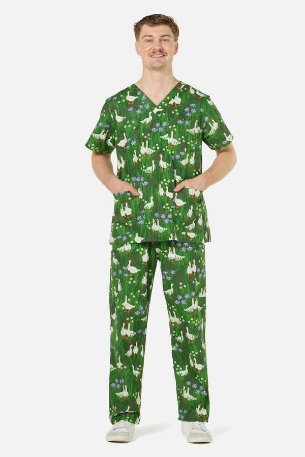 Scrubs With Love - Lucy Goosey scrub set - green