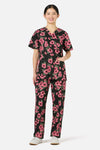 Scrubs With Love - Winter Daisy scrub set - green
