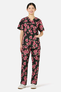 Scrubs With Love - Winter Daisy scrub set - green