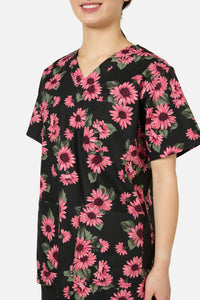 Scrubs With Love - Winter Daisy scrub set - green