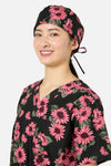 Scrubs With Love - Winter Daisy Scrub Hat - green