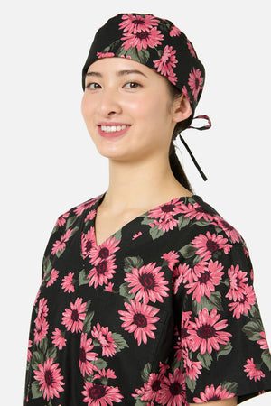 Scrubs With Love - Winter Daisy Scrub Hat - green