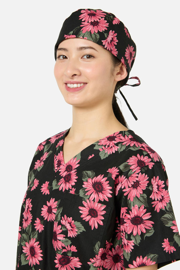 Scrubs With Love - Winter Daisy Scrub Hat - green