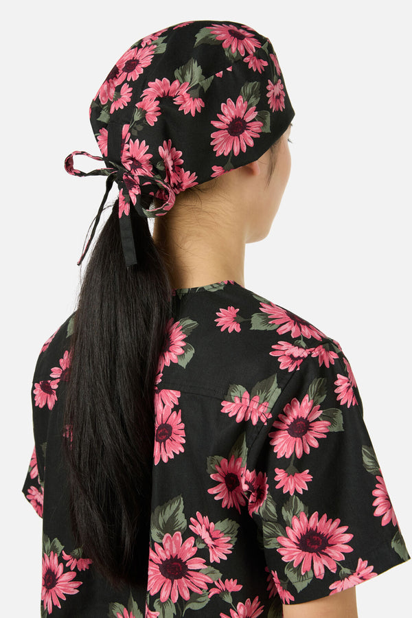 Scrubs With Love - Winter Daisy Scrub Hat - green
