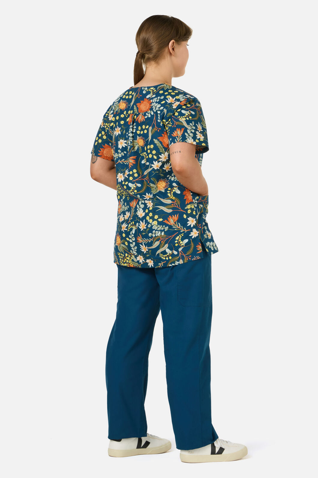 Scrubs With Love - Opal Native Top & Pant Scrub Set - teal