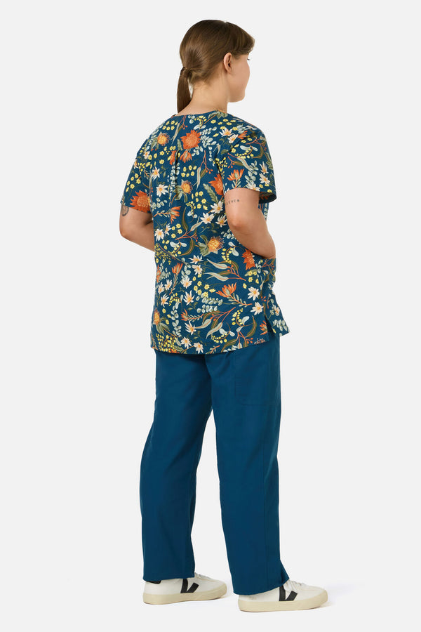 Scrubs With Love - Opal Native Top & Pant Scrub Set - teal