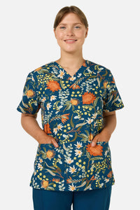 Scrubs With Love - Opal Native Top & Pant Scrub Set - teal