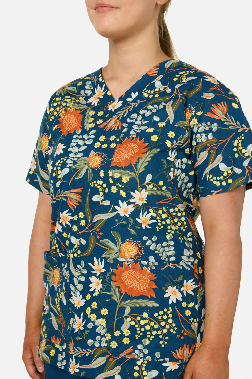 Scrubs With Love - Opal Native Top & Pant Scrub Set - teal