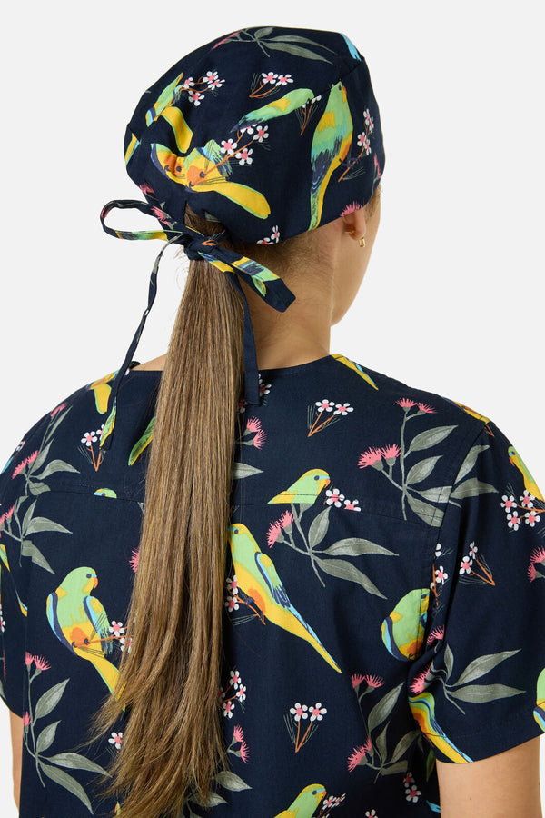 Scrubs With Love - Parrot Scrub Hat - navy