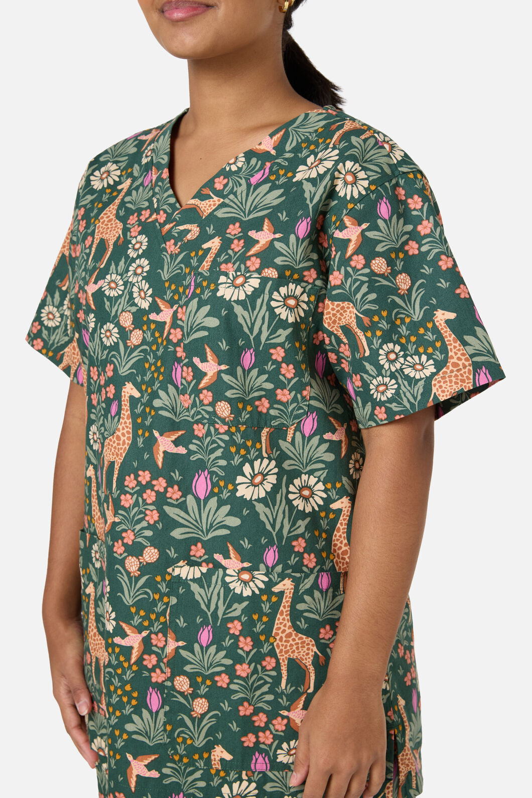 Scrubs With Love - Giraffe Scrub Set - green