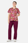 Scrubs With Love - Brigette Top & Pant Scrub Set - pink