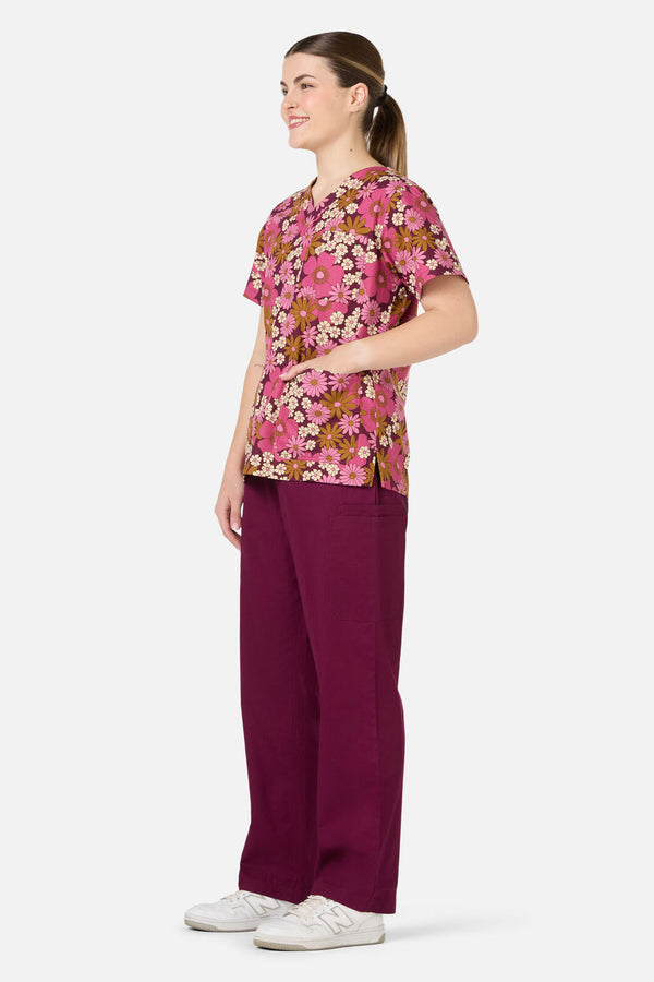 Scrubs With Love - Brigette Top & Pant Scrub Set - pink