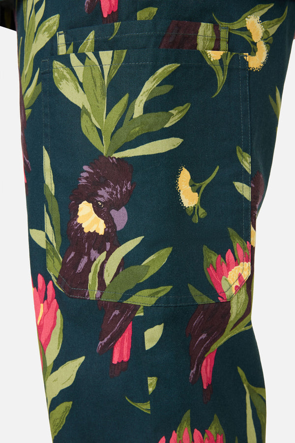 Scrubs With Love - Cockatoo & Protea Scrub Set - teal
