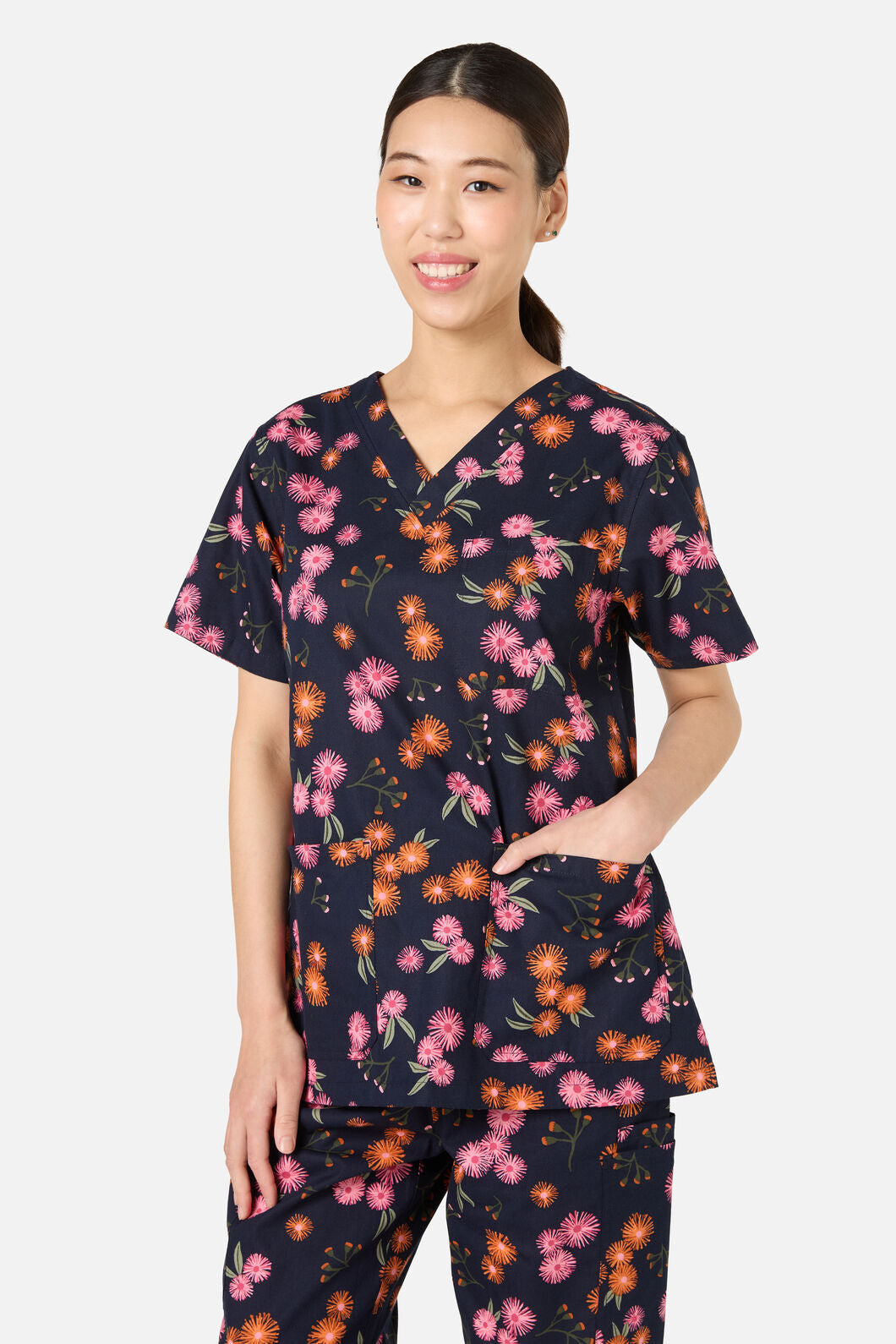 Scrubs With Love - Gumnut Puffs Scrub Set - navy