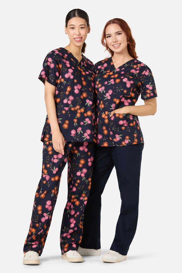 Scrubs With Love - Gumnut Puffs Scrub Set - navy