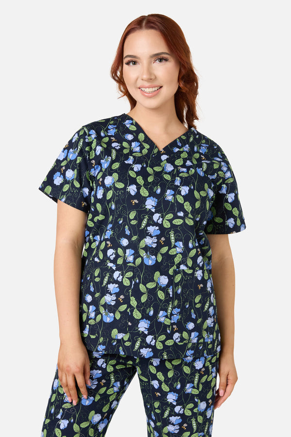 Scrubs With Love - Sweet Pea Scrub Set - navy