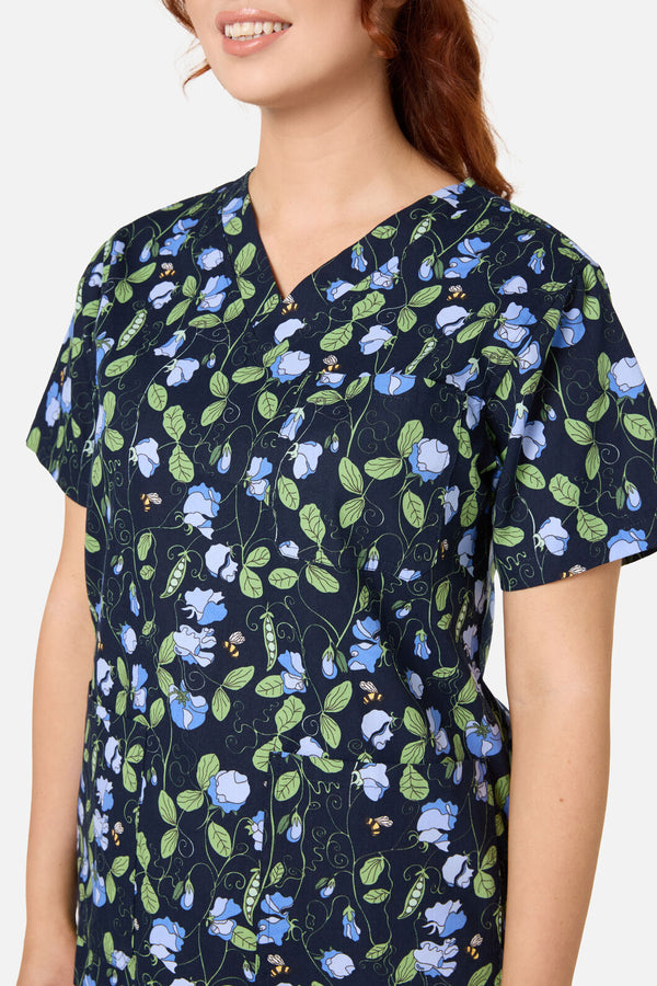 Scrubs With Love - Sweet Pea Scrub Set - navy