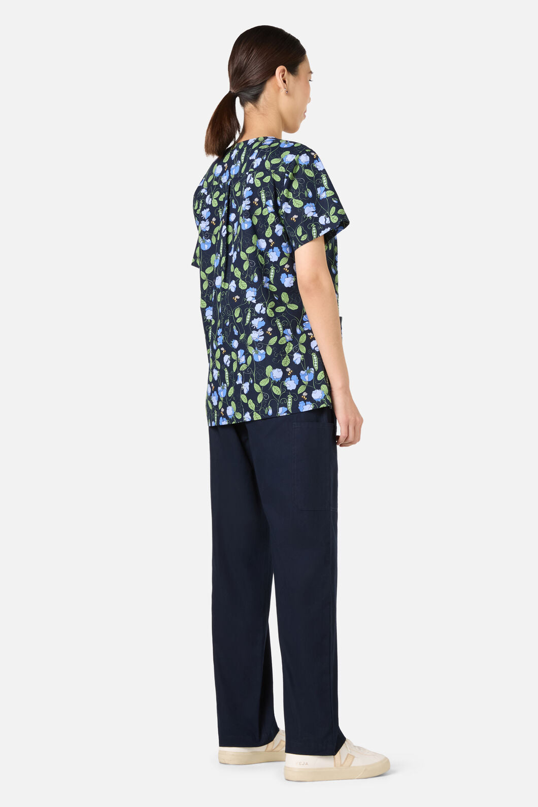 Scrubs With Love - Sweet Pea Top & Pant Scrub Set - navy
