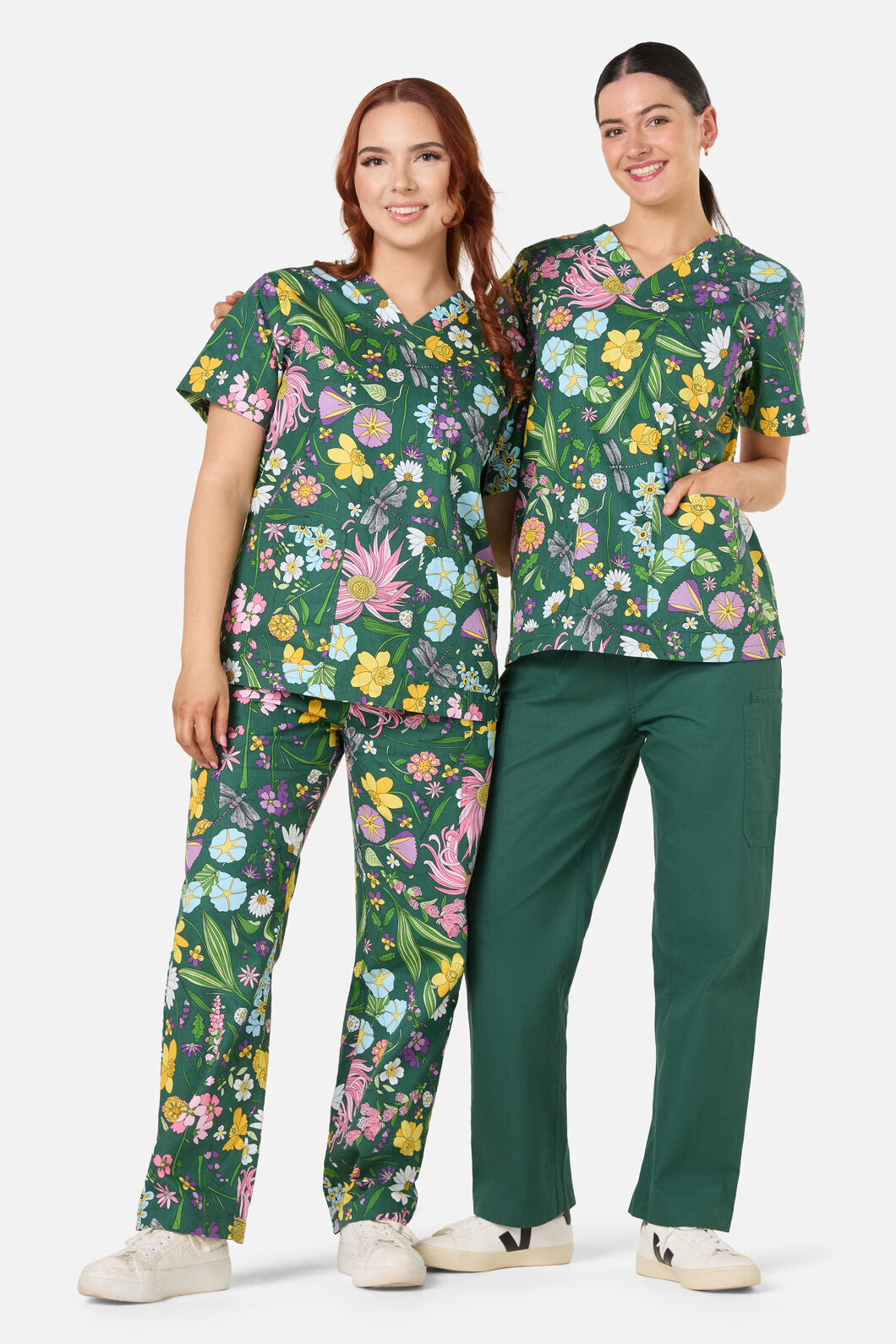 Scrubs With Love - Magical Garden Scrub Set - green