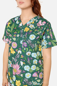 Scrubs With Love - Magical Garden Scrub Set - green