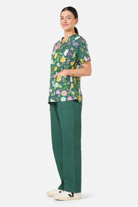 Scrubs With Love - Magical Garden Top & Pant Scrubs - green