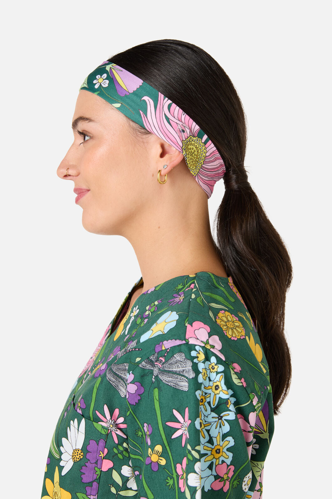 Scrubs With Love - Magical Garden Scrub Headband - green
