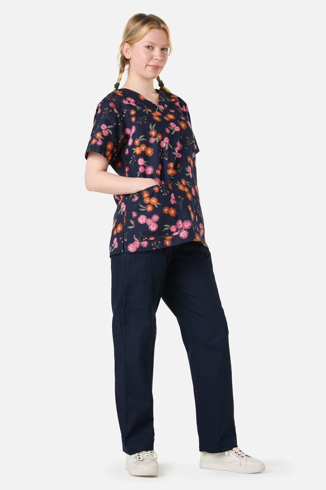 Scrubs With Love - Gumnut Puffs Top & Pant Scrubs - navy