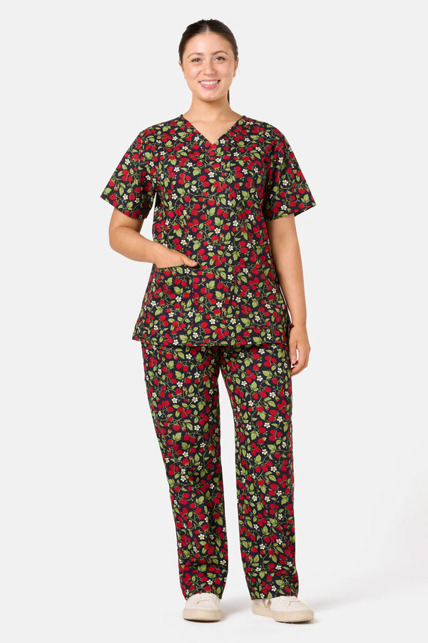 Scrubs With Love - Raspberry Scrub Set - navy