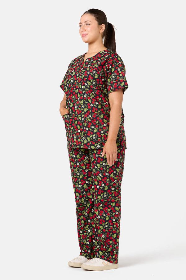 Scrubs With Love - Raspberry Scrub Set - navy