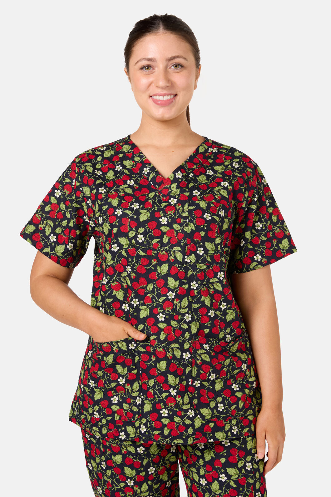 Scrubs With Love - Raspberry Scrub Set - navy
