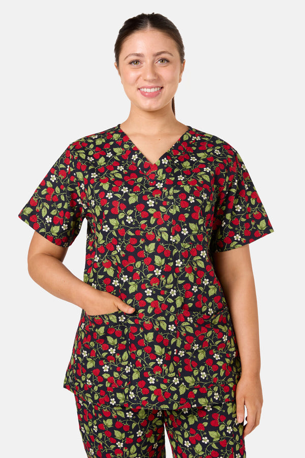 Scrubs With Love - Raspberry Scrub Set - navy