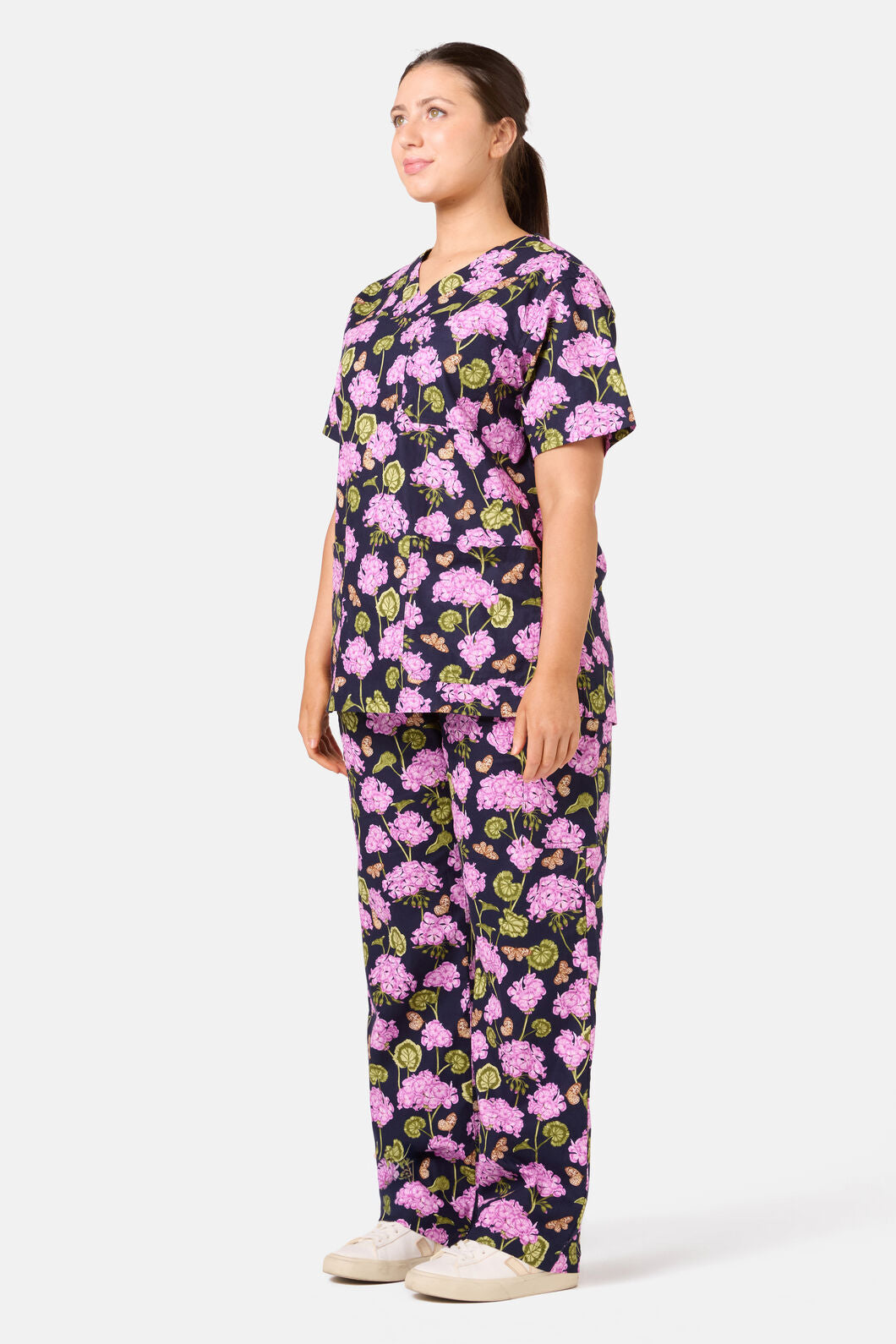 Scrubs With Love - Geranium Scrub Set - navy